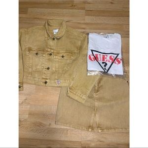 BRAND NWT GUESS ⁉️ + UO Cropped Twill Jacket 3 PIECE SET